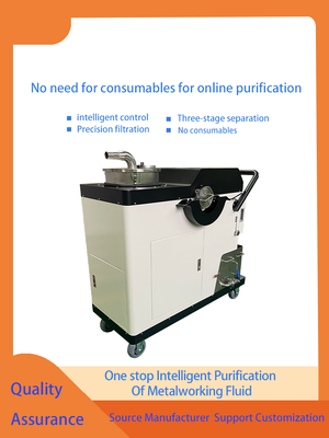 Sistema de filtración de refrigerante de máquina de rectificación de 120W Alimentado por centrifugadora Unidad blanca Ideal para la filtración de fluidos de metalurgia